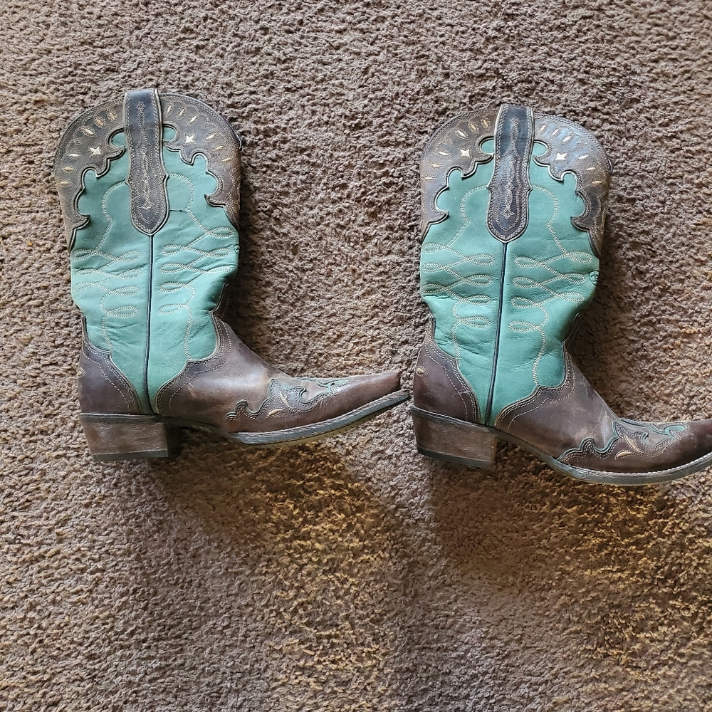 Teal Cowboy Boots